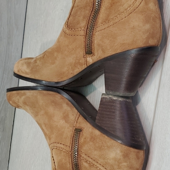 Sam Edelman Womens Louie Western Fringle Ankle Suede Booties shoes sz 8 - Picture 8 of 16